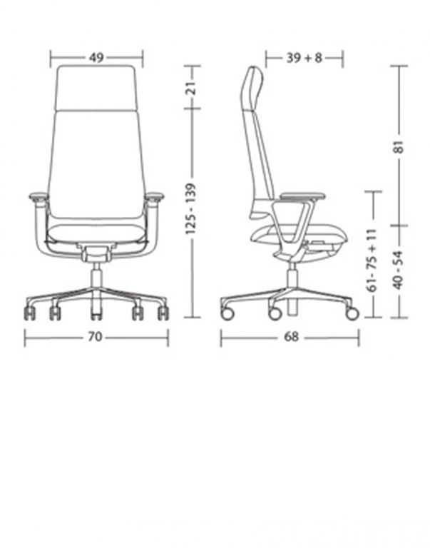 КРІСЛО KLOBER CONNEX2 ДЛЯ КЕРІВНИКА,...