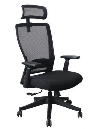 КРІСЛО ОФІСНЕ KRESLALUX OPTI-ON BLACK, для оператора