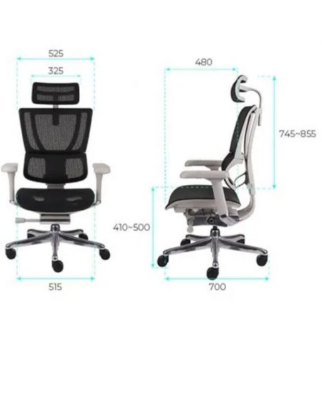 КРІСЛО ЕРГОНОМІЧНЕ MIRUS-IOO 2 (IOOE2-AG-HAM-5D-L, СІТК168-B1 BLACK),