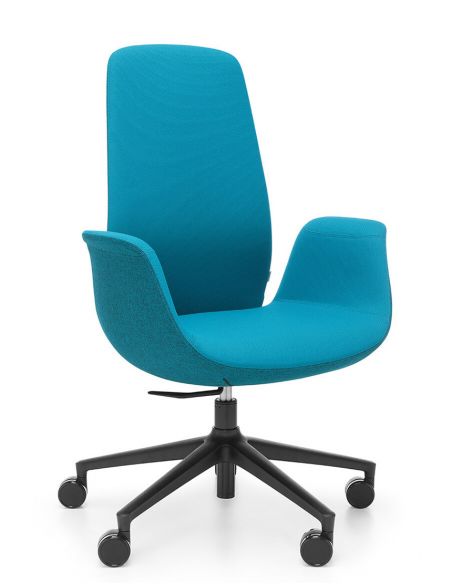 КРІСЛО PROFIM ELLIE PRO 10ST BLACK, тканинне, з високою спинкою