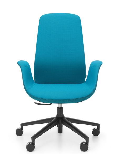 КРІСЛО PROFIM ELLIE PRO 10ST BLACK, тканинне, з високою спинкою