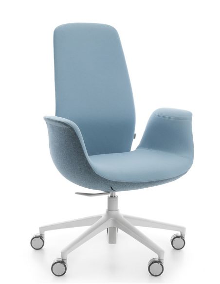 КРІСЛО ELLIE PRO 10ST LIGHT GREY, тканинне, з високою спинкою