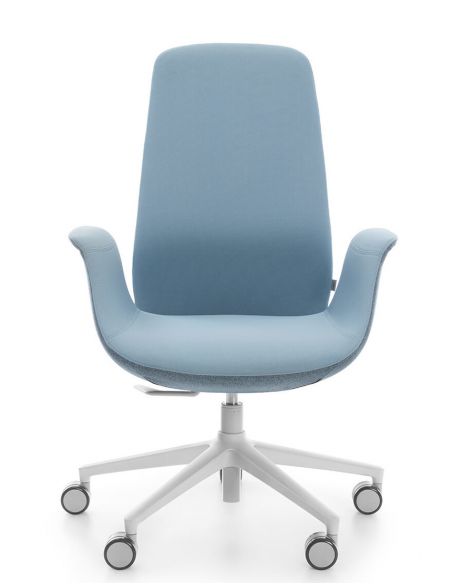 КРІСЛО ELLIE PRO 10ST LIGHT GREY, тканинне, з високою спинкою