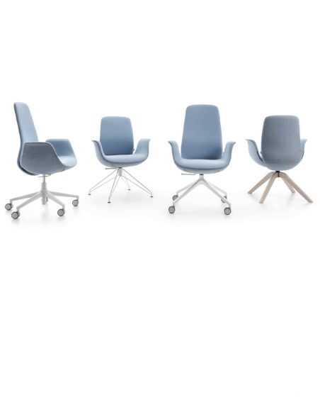 КРІСЛО ELLIE PRO 10ST LIGHT GREY, тканинне, з високою спинкою