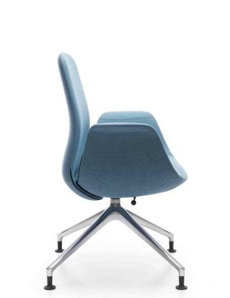 КРІСЛО PROFIM ELLIE PRO 20HST ALUMINIUM тканинне, з низькою спинкою