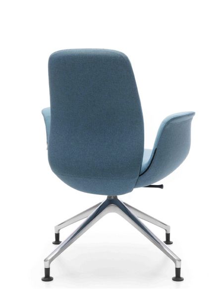 КРІСЛО PROFIM ELLIE PRO 20HST ALUMINIUM тканинне, з низькою спинкою