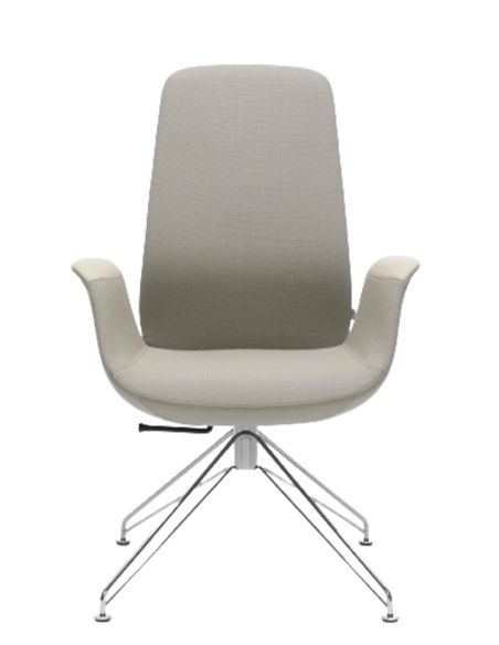 КРІСЛО PROFIM ELLIE PRO 10V3 CHROME для відвідувача, тканинне з високою спинкою