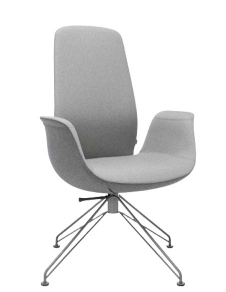 КРІСЛО PROFIM ELLIE PRO 10V3 GRAPHITE для відвідувача, тканинне з високою спинкою