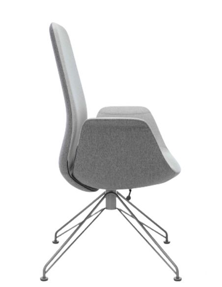 КРІСЛО PROFIM ELLIE PRO 10V3 GRAPHITE для відвідувача, тканинне з високою спинкою