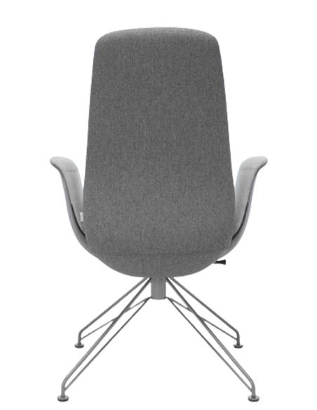 КРІСЛО PROFIM ELLIE PRO 10V3 GRAPHITE для відвідувача, тканинне з високою спинкою