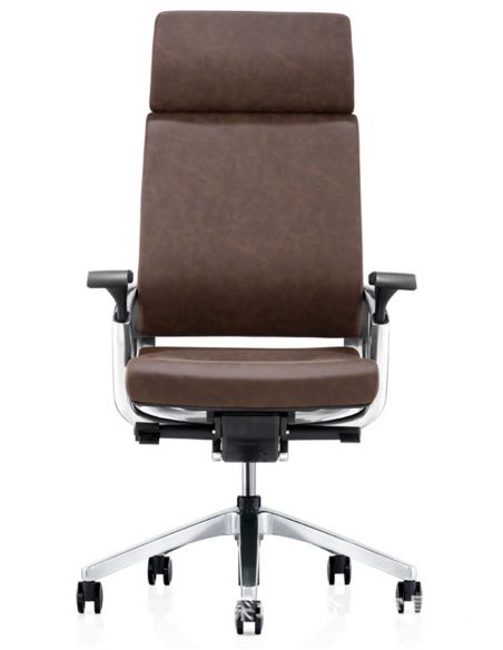 Крісло керівника KA-01L шкіряне, коричневий колір