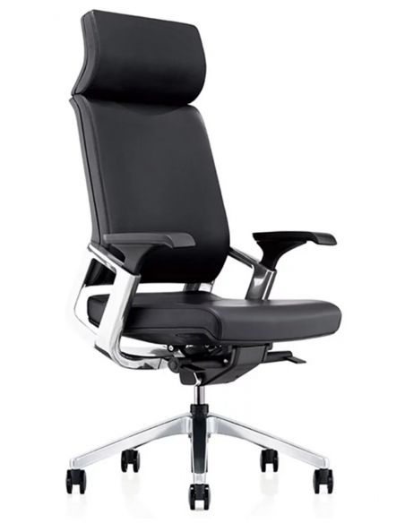 Крісло керівника KA-01L шкіряне, коричневий колір