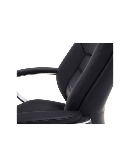 Крісло керівника F181 BL шкіряне, чорний колір