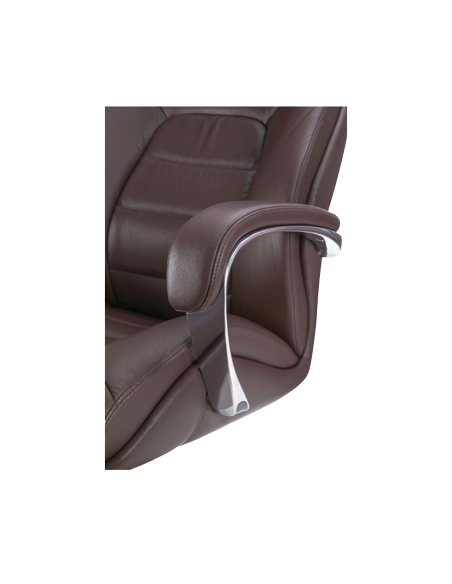 Крісло керівника F181 BRL шкіряне, коричневий колір