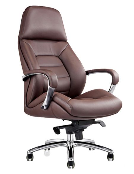 Крісло керівника F181 BRL шкіряне, коричневий колір