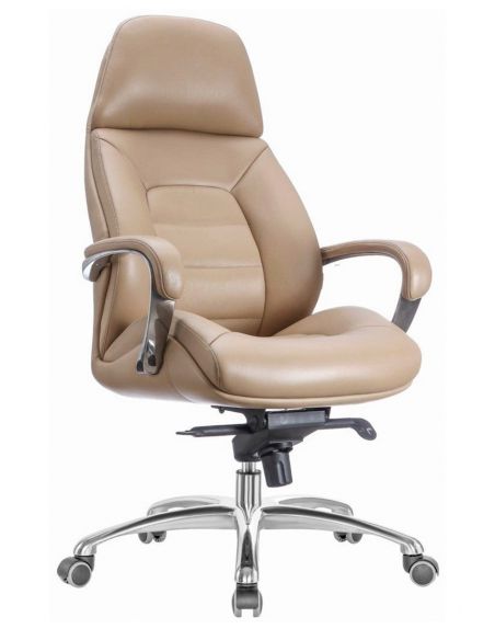 Крісло керівника F181 BIEL шкіряне, бежевий колір