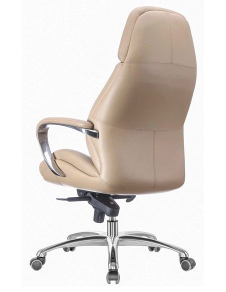 Крісло керівника F181 BIEL шкіряне, бежевий колір