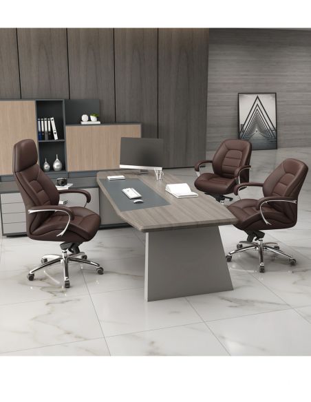 Крісло керівника F181 BIEL шкіряне, бежевий колір