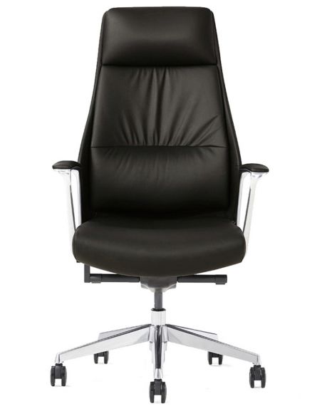 Крісло керівника A1826 шкіряне, чорний колір