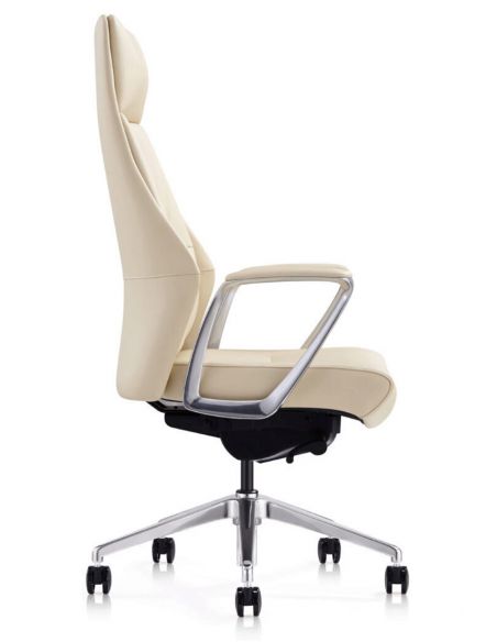 Крісло керівника A1826 шкіряне, бежевий колір