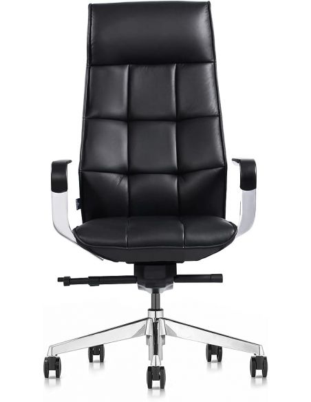 Крісло керівника A2116 шкіряне, чорний колір