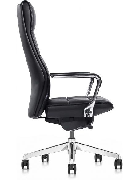 Крісло керівника A2116 шкіряне, чорний колір