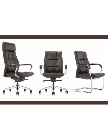 Крісло керівника A2116 шкіряне, коричневий колір