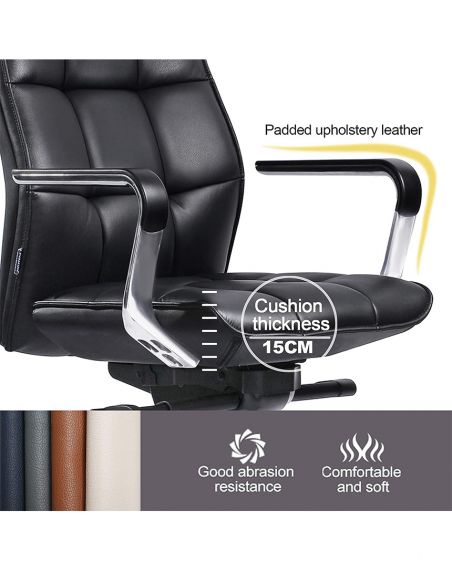 Крісло керівника A2116 шкіряне, коричневий колір