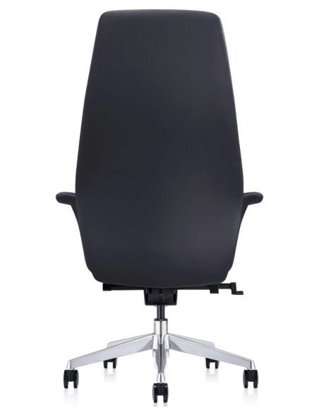 Крісло керівника A1612, шкіряне, чорний колір