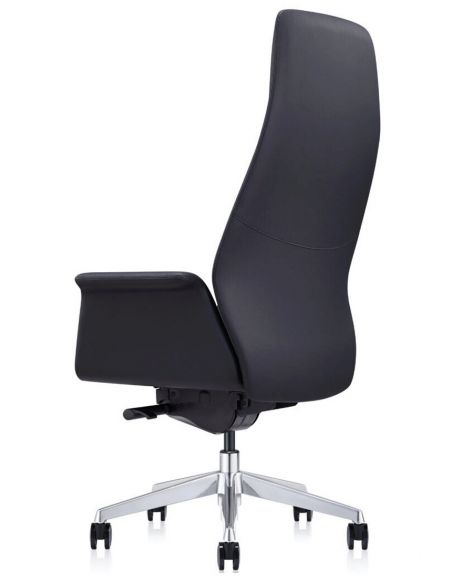 Крісло керівника A1612, шкіряне, чорний колір