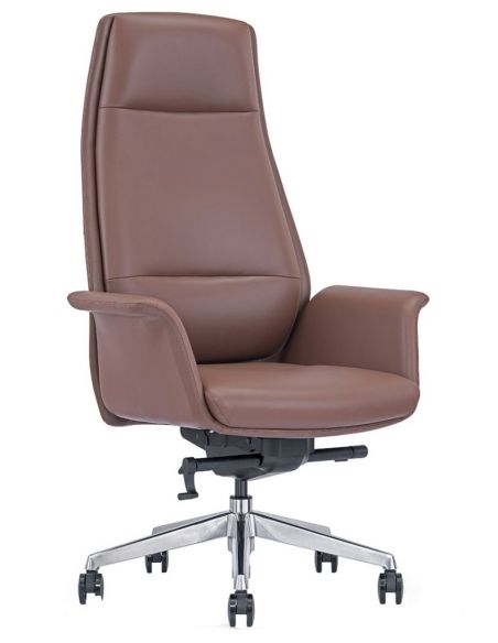 Крісло керівника A1612,шкіряне, коричневий колір