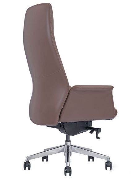 Крісло керівника A1612,шкіряне, коричневий колір