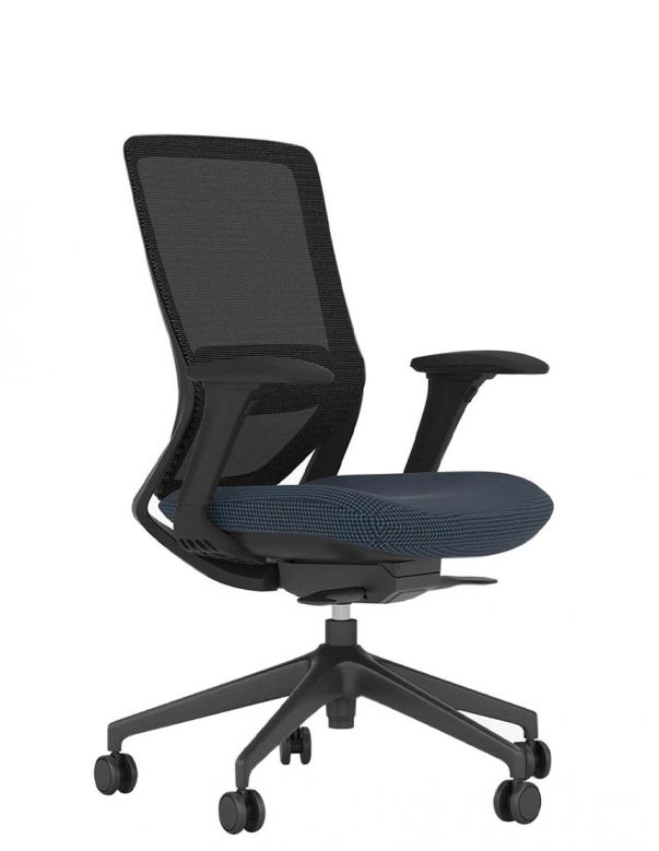 Крісло KRESLALUX SWIFT GMB INDIGO, офісне, з тканинним сидінням