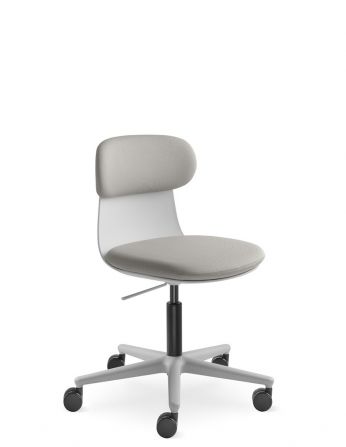 Крісло LD SEATING ZOE 220-GR, для відвідувачів, на колесах