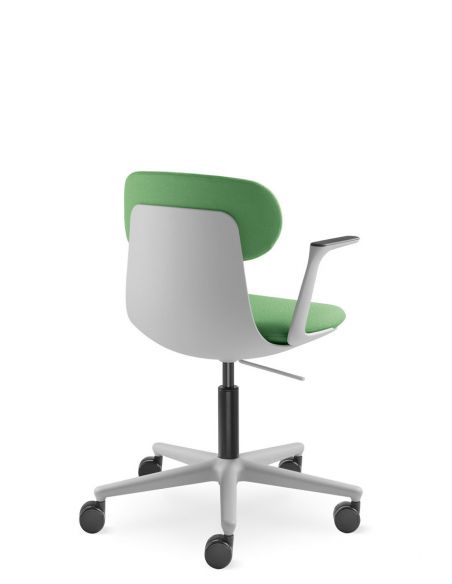 Крісло LD SEATING ZOE 220-GR, для відвідувачів, на колесах