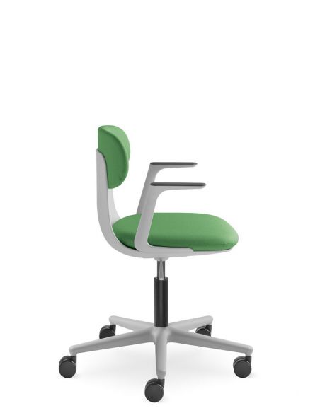 Крісло LD SEATING ZOE 220-GR, для відвідувачів, на колесах