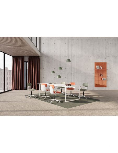 Крісло LD SEATING ZOE 220-GR, для відвідувачів, на колесах