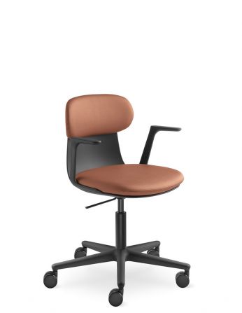 Крісло LD SEATING ZOE 220-BL, для відвідувачів, на колесах