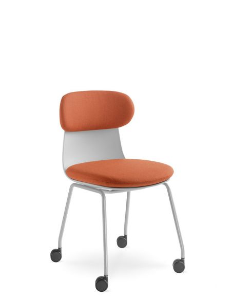 Крісло LD SEATING ZOE 222-GR-N2, на колесах, для відвідувачів