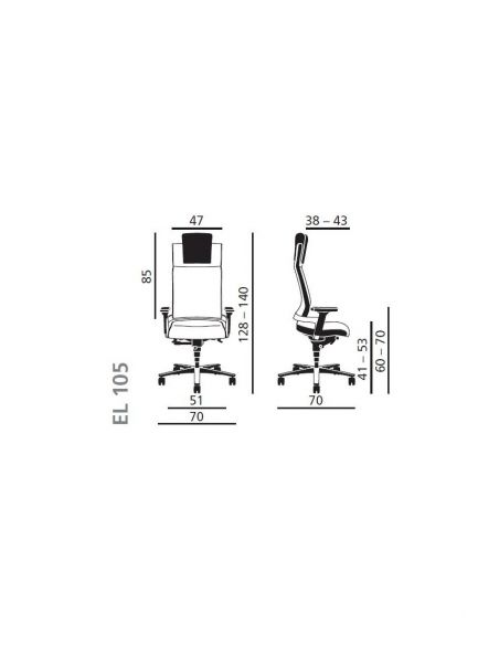 Крісло ZUCO LACINTA EL 0595 для керівника, тканинне
