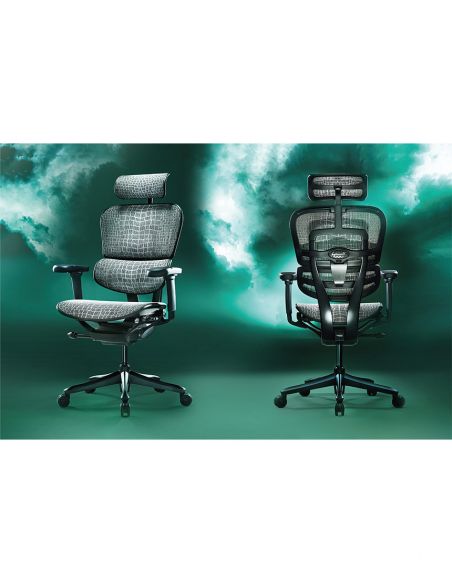 Крісло ERGOHUMAN SE (EHSE-AB-HAM-5D-E-D+LM-CH) ергономічне, чорне