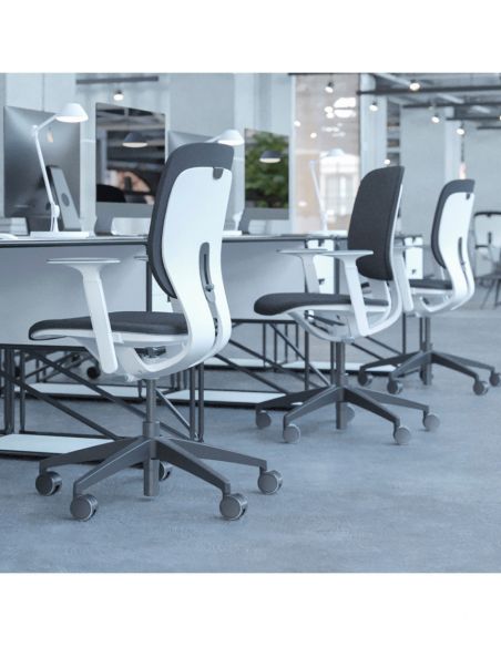 Крісло KLOBER LIM PADDED, P990, світло-сірий пластик