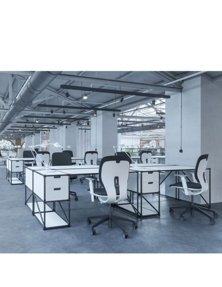 Крісло KLOBER LIM PADDED, P990, світло-сірий пластик