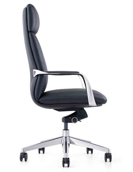 Крісло А2216 для керівника, шкіряне, чорне