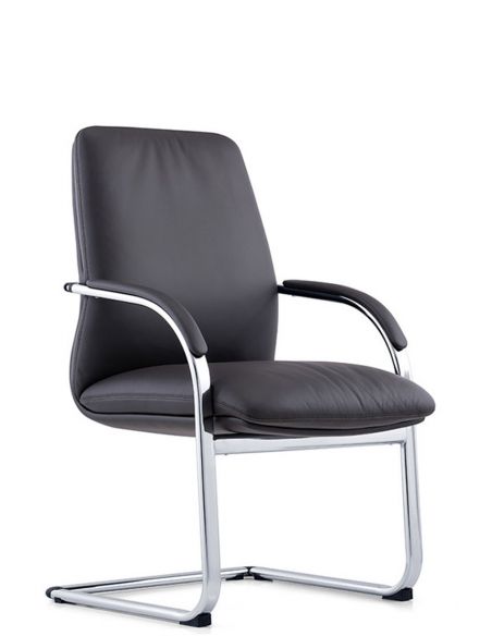 Крісло А2216 для керівника, шкіряне, чорне