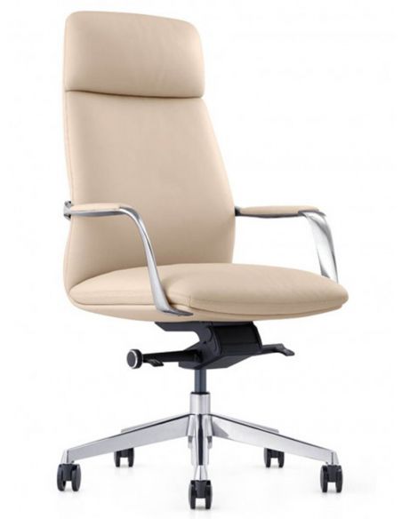 Крісло А2216 для керівника, шкіряне, бежеве
