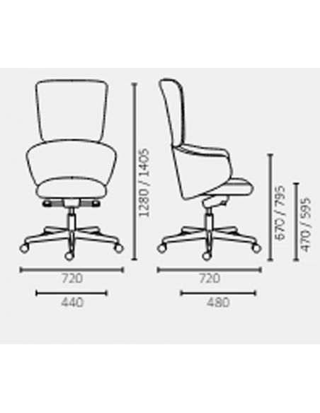 Крісло LEYFORM ALISE для керівника, тканинне