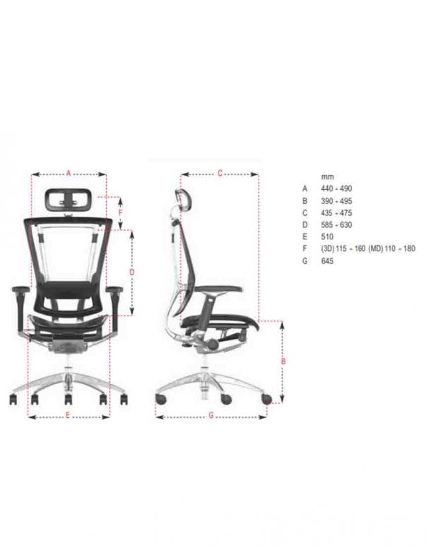 Крісло комп'ютерне NEFIL LUXURY MESH...