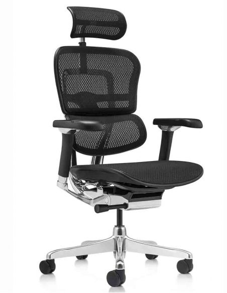 Крісло ергономічне ERGOHUMAN LUXURY 2 (EHL2-AB-HAM-5D-D, СІТКА Т-168-B1 BLACK)