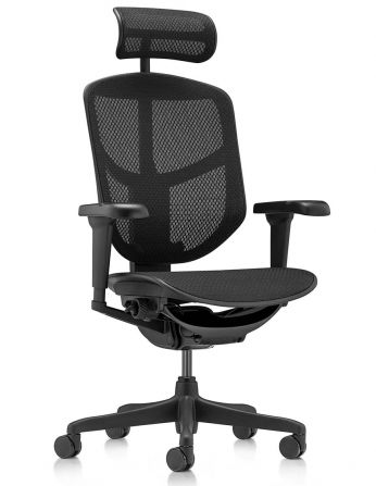 Крісло ENJOY ULTRA (EJU-B-HAM-4D, сітка T-168-B1 BLACK),...